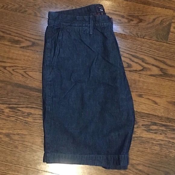 GAP Dark Wash Flat Front Denim Shorts NWOT SZ 34 - Picture 7 of 8
